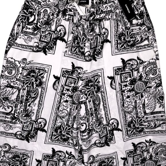 NWT EXPRESS High waisted design wide leg pants Size Small - Picture 7 of 10